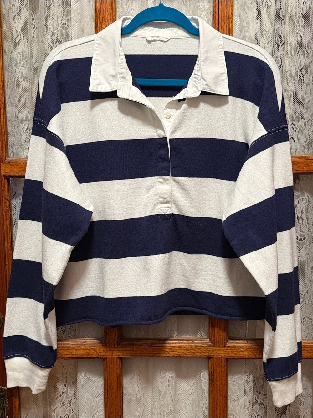 NWT aerie Sporty Prep Rugby Polo